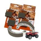 Pastilhalona De Freio Quadriciclo Fourtrax Trx350 E Trx420 Kit Completo Resistente DIAFRAG E FRABRECK