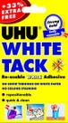 Pastilhas Adesivas UHU White TACK Handy Reutilizáveis com Fixação Forte Pastilhas Adesivas UHU White TACK Handy Reutilizáveis com Fixação Forte