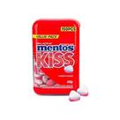 Pastilhas Mentos sem açúcar pote com 150 un Kiss Morango