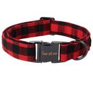 Patas de estilo exclusivo, coleira de Natal, fivela de metal, vermelha, preta, xadrez, coleira para cachorros, presente, durável, fofa, para meninos pequenos, médios e grandes, meninas e cães