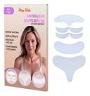 Patch Anti Rugas Silicone Reutilizável 7 Peças Muy Bela Efeito Lifting Natural Estimula Colágeno Para Rosto, Pescoço e Colo