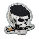 Patch Bordado Caveira Militar Termocolante Aplique 6x6,5