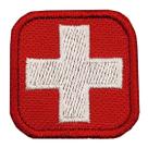Patch Bordado Cruz Vermelha Socorrista Termocolante 4x4cm