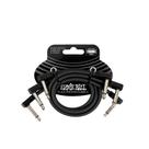 Patch Cable Ernie Ball Flex, 30 cm, preto, pacote com 3 Patch Cable Ernie Ball Flex, 30 cm, preto, pacote com 3