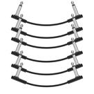 Patch Cables Donner Flat para pedal de efeito de guitarra, 15 cm, pacote com 6