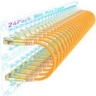 Patch Cables Sokqovt Cat6a Slim 6 pés 10G 550 MHz 28AWG, pacote com 24