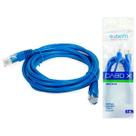 Patch Cord 2 Metros Cabo de Rede CAT5E Azul Exbom Patch Cord 2 Metros Cabo de Rede CAT5E Azul Exbom