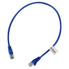 Patch Cord Cat5e UTP 100% Cobre 0,5 Metros Flexível Homologado Anatel - Azul