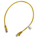 Patch Cord UTP Flexível Cat5e 0,5m 100% Cobre Homologado Anatel - Amarelo