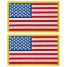 Patch CXWLJL Bandeira americana bordada 13x8cm, 2 peças