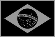 Patch emborrachado Bandeira Brasil - Negativo 8x5 cm