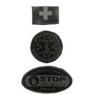 Patch Emborrachado Primeiros Socorros com 3pçs Desenho do tecido:Emborrachado com tiras autocolantes /CRUZ NEGATIVOCor:NEGATIVO