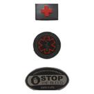 Patch Emborrachado Primeiros Socorros com 3pçs Desenho do tecido:Emborrachado com tiras autocolantesCor:Vermelho