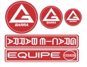 Patch Gracie Barra Jiu-jitsu P/kimono Kit C/ 5 Unidades Cor Vermelho