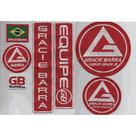 Patch Gracie Barra Jiu-jitsu P/kimono Kit C/ 7 Unidades Cor Vermelho