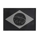 Patch Invictus Bandeira Brasil - Preto e Cinza