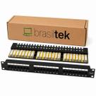 Patch Panel 24 Portas Cat6 RJ45 19" 1U Rack Rede JZ-2008-3