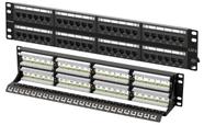 Patch Panel FGB 48 portas Cat6 2U 19" para montagem em rack ou montagem na parede