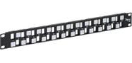 Patch Panel ICC de 24 portas 1U Blank Keystone com montagem em rack de 19”