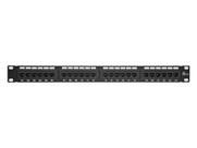 Patch Panel Monoprice 24 portas Cat6 de 19 polegadas para montagem em rack 1U