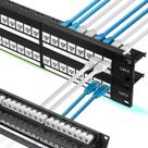 Patch Panel Rapink, suporte Cat6 10G de 48 portas com Keystone