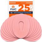 Patches adesivos FiXic para Dexcom G6, pacote com 25, impermeáveis, rosa