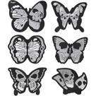 Patches de bordado J.CARP Skull Iron, 6 peças para roupas de Halloween