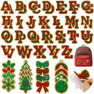 Patches de chenille FOGWOWO 68 unidades de vermelho e verde de Natal