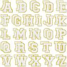 Patches Iron On Repair Patches Palonu 52, pacote com letra A-Z (brancos)