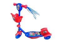 Patinete 3 Rodas Infantil Menino Homen Aranha Musica C/Cesta Luz Musica