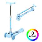 Patinete Azul para Criança 3 Rodas De Silicone para Meninos