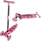Patinete com 3 Rodinhas em gel com Led Infantil Criança Menina com Guidão Ajustável World Brinquedos 71cm até 25kg