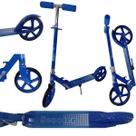 Patinete Crianças Jovens e Adultos Ajustável Azul 100Kg
