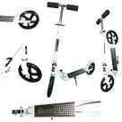 Patinete Crianças Jovens e Adultos Ajustável Branco 100Kg