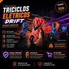 Patinete Elétrico 3 Rodas Triciclo Infantil Led 300w 12km/h