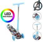 Patinete HQ Infantil Avengers Dobrável C Led nas 3 Rodas