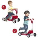 Patinete Infantil 2 em 1 Radio Flyer com Porta Brinquedos Vermelho