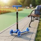 Patinete Infantil 3 Rodas Azul Etitoys Seguro e Divertido Patinete Infantil 3 Rodas Azul Etitoys Seguro e Divertido