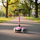 Patinete Infantil 3 Rodas com LED e Bluetooth Musical Ajustável Capacidade até 80kg Antiderrapante Seguro Completo