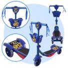 Patinete Infantil 3 Rodas Com Led Som E Cesta Menino Menina