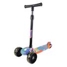 Patinete Infantil 3 Rodas Dobrável Com Led Conect Brinq Bv0011 Brinquedo Para Crianças Estável, Seguro E Divertido Colorido