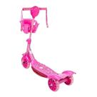 Patinete Infantil 3 Rodas Radical Com Cestinha Luz E Som Para Crianças Menino E Menina
