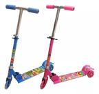 Patinete Infantil 3 Rodinhas com Luz Led e Freio Ajustável Menino Menina Até 50kg