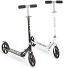 Patinete Infantil Adulto Juvenil 2 Rodas Dobrável Portátil Branco, Preto