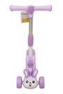 Patinete Infantil Assento Regulável 3 Rodas 2x1 Som Luz