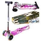 Patinete Infantil Feminino Rosa com Luzes 3 Rodas até 10 anos