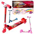 Patinete Infantil Ferro 3 Rodas Dobrável E Altura Ajustável