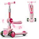 Patinete Infantil Keamaidy Dobrável com 3 Rodas, Música e Luzes