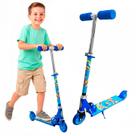 Patinete Infantil Mini 2 Rodas Para Passeio Portátil Dobrável Ajustável Azul Menino Até 30 kg