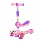 Patinete Infantil Sapinho 3 Rodas com Assento Rodas com Led